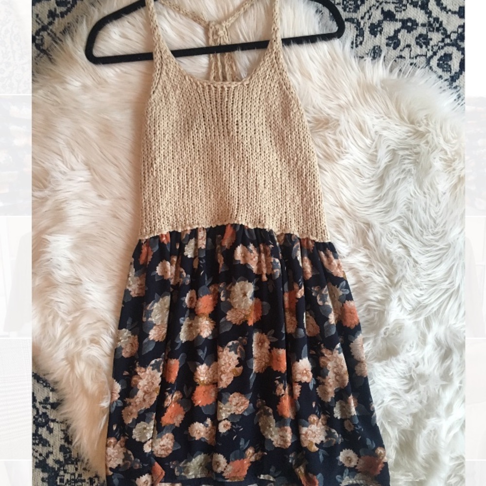 FlashSale!Anthropologie floral&crochet dress small